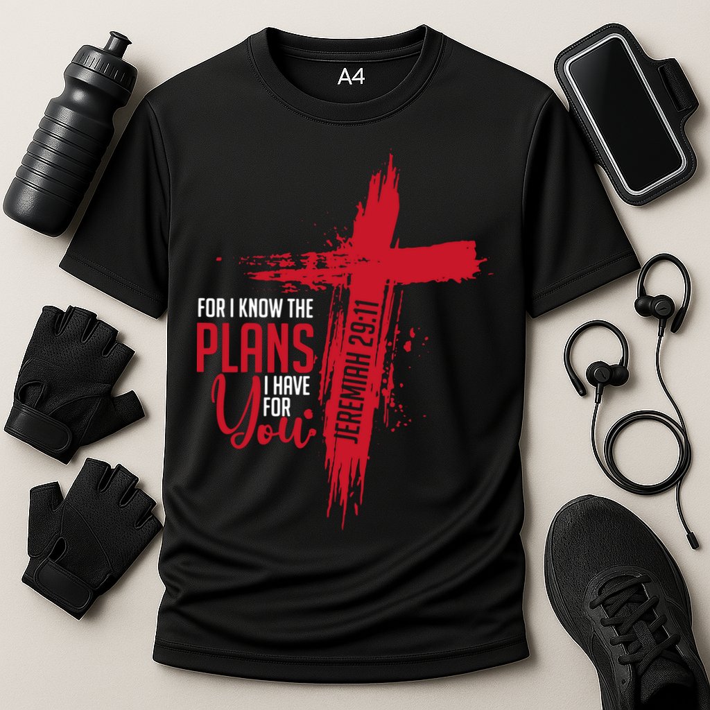 Jeremiah 2911 Christian Religious Bible Verse Cross Cooling Performance Crew T-Shirt