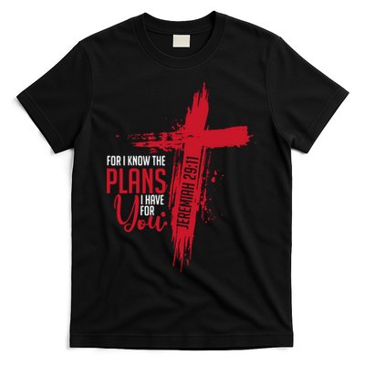 Jeremiah 2911 Christian Religious Bible Verse Cross T-Shirt