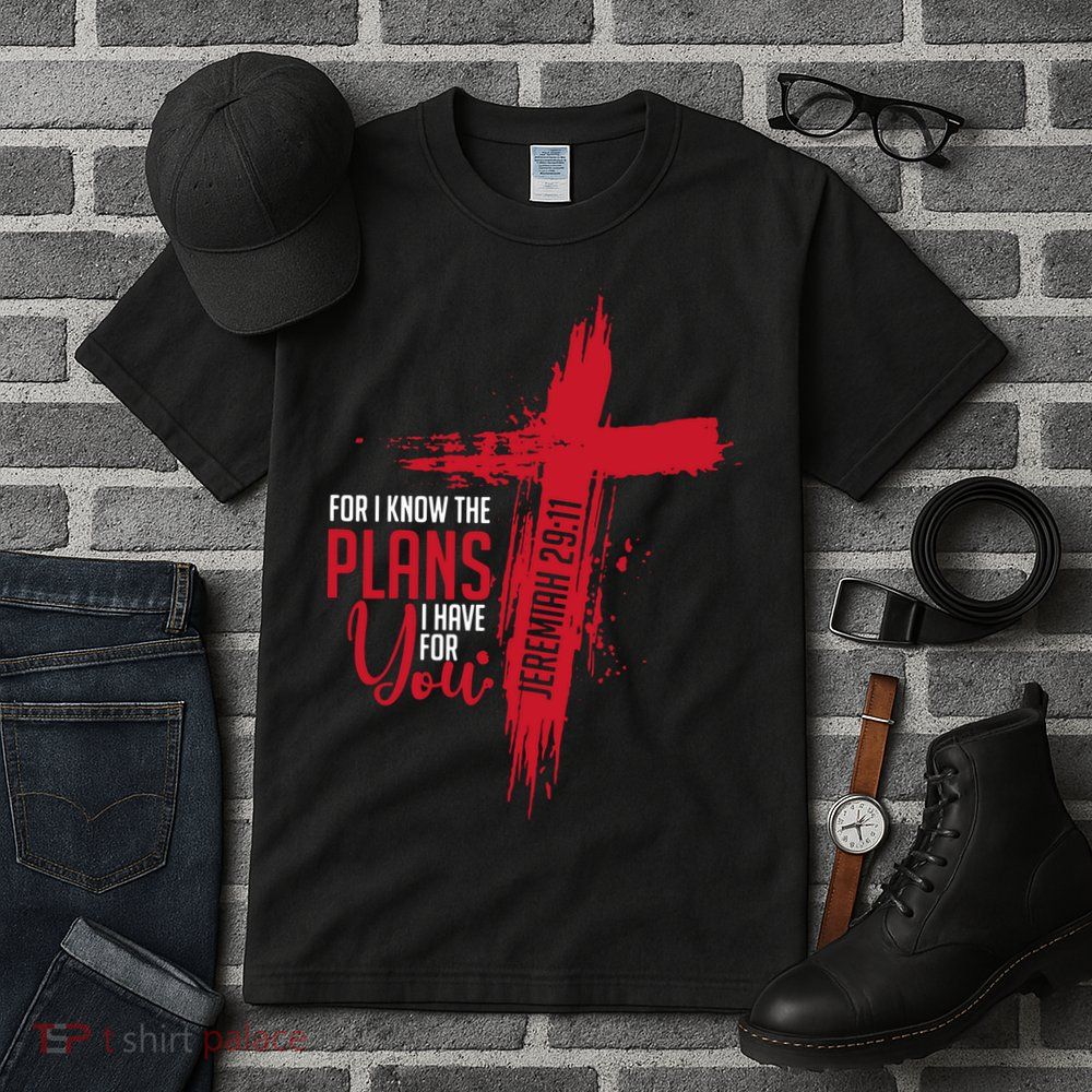 Jeremiah 2911 Christian Religious Bible Verse Cross Tall T-Shirt