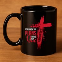 Jeremiah 2911 Christian Religious Bible Verse Cross 11oz C Handle Ceramic Mug
