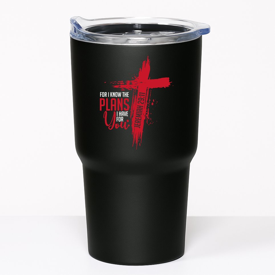 Jeremiah 2911 Christian Religious Bible Verse Cross Tumbler