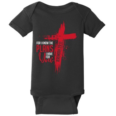 Jeremiah 2911 Christian Religious Bible Verse Cross Baby Bodysuit