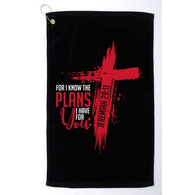 Jeremiah 2911 Christian Religious Bible Verse Cross Golf Towel