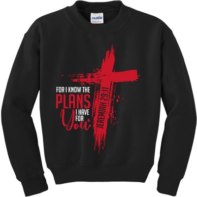 Jeremiah 2911 Christian Religious Bible Verse Cross Kids Sweatshirt