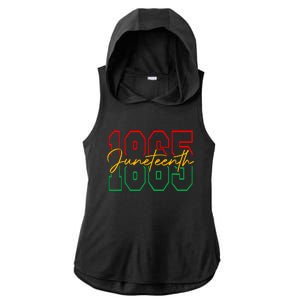 Juneteenth 2024 Celebrate Black Freedom 1865 History Month Ladies PosiCharge Tri-Blend Wicking Draft Hoodie Tank