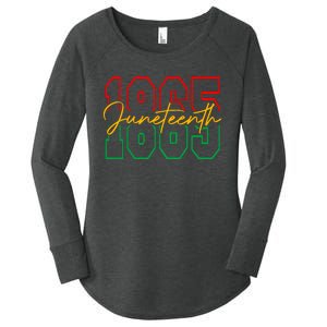 Juneteenth 2024 Celebrate Black Freedom 1865 History Month Women's Perfect Tri Tunic Long Sleeve Shirt