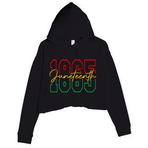 Juneteenth 2024 Celebrate Black Freedom 1865 History Month Crop Fleece Hoodie