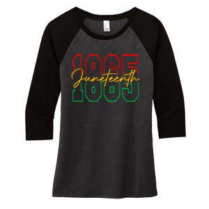 Juneteenth 2024 Celebrate Black Freedom 1865 History Month Women's Tri-Blend 3/4-Sleeve Raglan Shirt