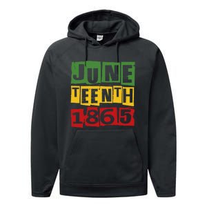 Juneteenth 2024 Celebrate Black Freedom 1865 Performance Fleece Hoodie