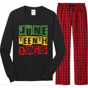 Juneteenth 2024 Celebrate Black Freedom 1865 Long Sleeve Pajama Set