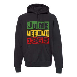 Juneteenth 2024 Celebrate Black Freedom 1865 Premium Hoodie