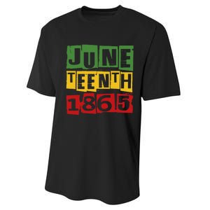 Juneteenth 2024 Celebrate Black Freedom 1865 Performance Sprint T-Shirt