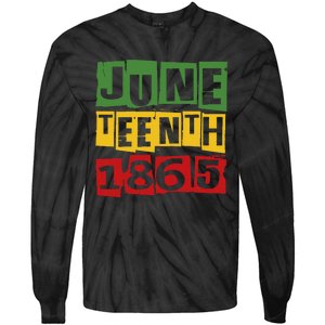 Juneteenth 2024 Celebrate Black Freedom 1865 Tie-Dye Long Sleeve Shirt