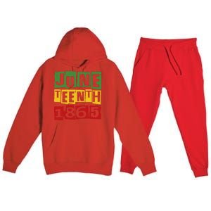 Juneteenth 2024 Celebrate Black Freedom 1865 Premium Hooded Sweatsuit Set