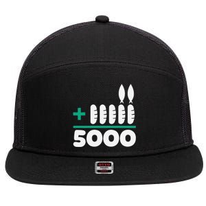 Jesus 2 Fishes 5 Breads 5000 Fed 7 Panel Mesh Trucker Snapback Hat