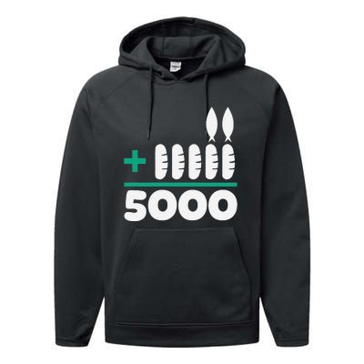 Jesus 2 Fishes 5 Breads 5000 Fed Performance Fleece Hoodie