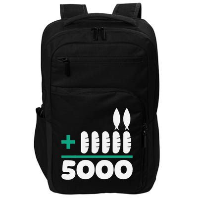 Jesus 2 Fishes 5 Breads 5000 Fed Impact Tech Backpack
