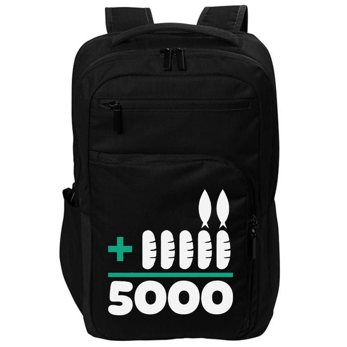 Jesus 2 Fishes 5 Breads 5000 Fed Impact Tech Backpack