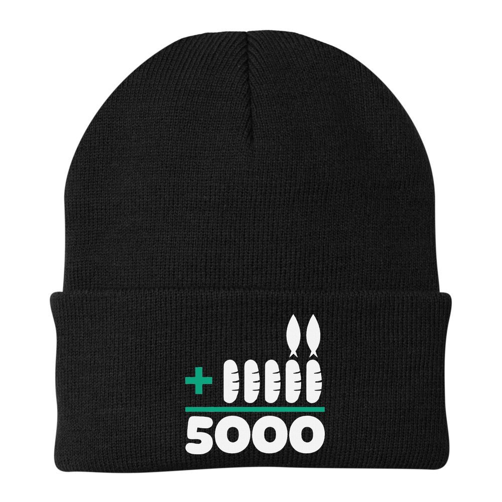 Jesus 2 Fishes 5 Breads 5000 Fed Beanie