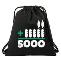 Jesus 2 Fishes 5 Breads 5000 Fed Drawstring Bag