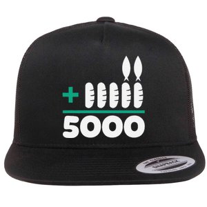 Jesus 2 Fishes 5 Breads 5000 Fed Flat Bill Trucker Hat