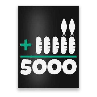 Jesus 2 Fishes 5 Breads 5000 Fed Poster