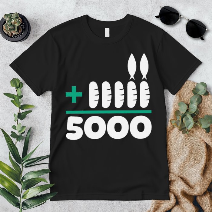Jesus 2 Fishes 5 Breads 5000 Fed Premium T-Shirt