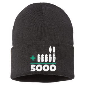 Jesus 2 Fishes 5 Breads 5000 Fed Sustainable Knit Beanie