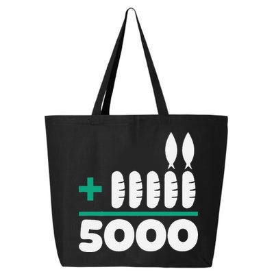 Jesus 2 Fishes 5 Breads 5000 Fed 25L Jumbo Tote