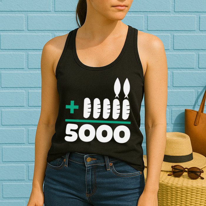 Jesus 2 Fishes 5 Breads 5000 Fed Womens Tank Top