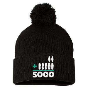 Jesus 2 Fishes 5 Breads 5000 Fed Pom Pom 12in Knit Beanie