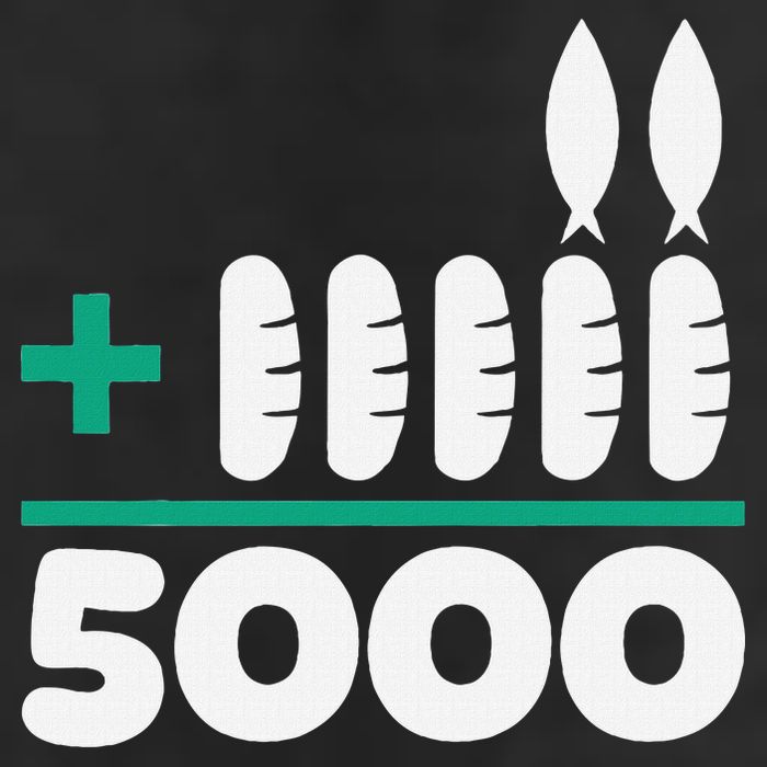 Jesus 2 Fishes 5 Breads 5000 Fed Golf Towel