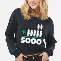 Jesus 2 Fishes 5 Breads 5000 Fed Cropped Pullover Crew