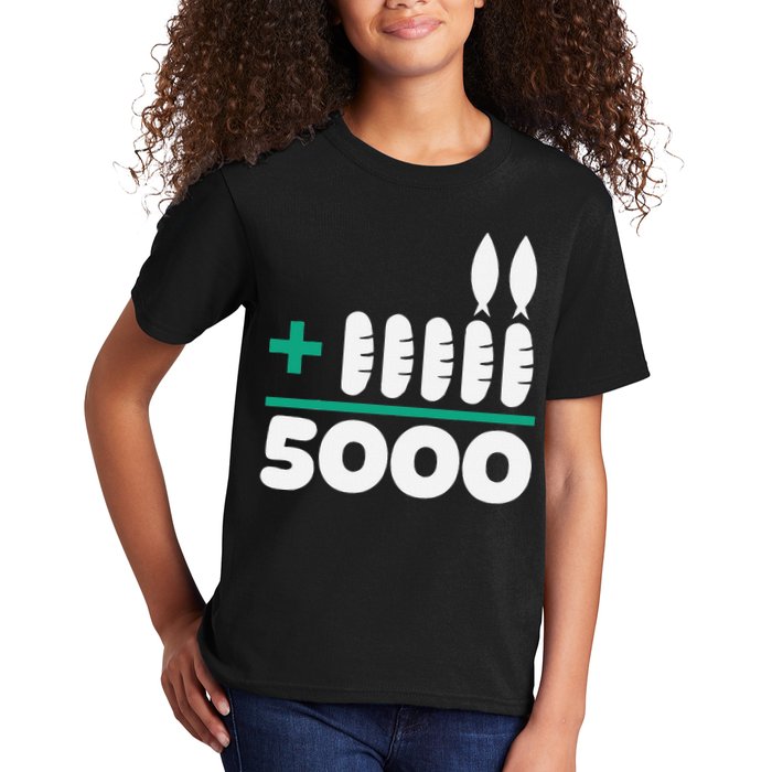 Jesus 2 Fishes 5 Breads 5000 Fed Kids T-Shirt