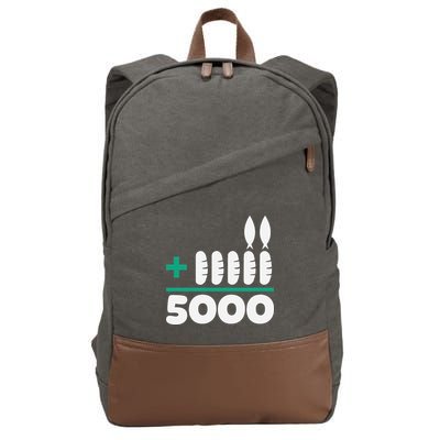 Jesus 2 Fishes 5 Breads 5000 Fed Cotton Canvas Backpack