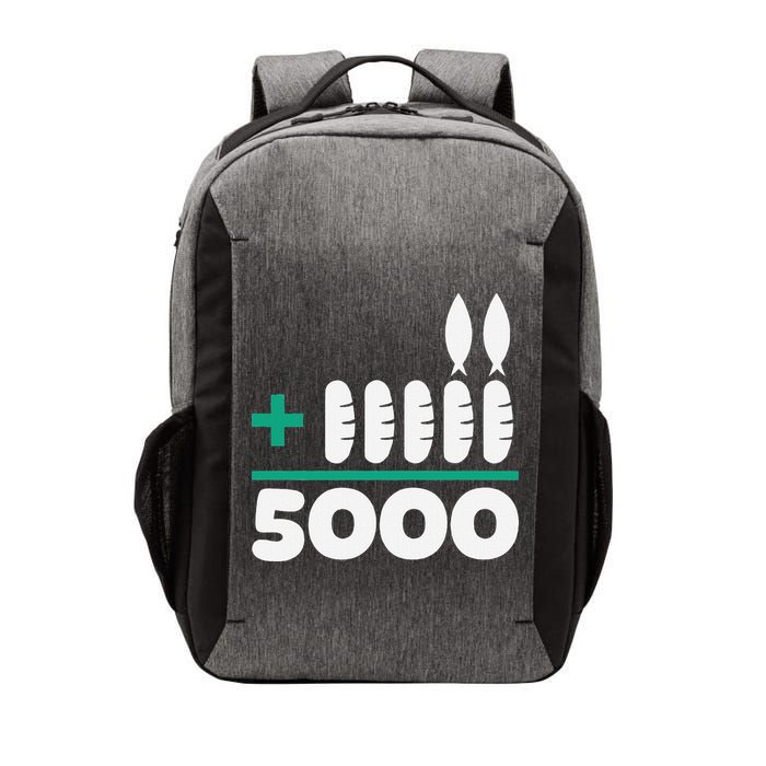 Jesus 2 Fishes 5 Breads 5000 Fed Vector Backpack