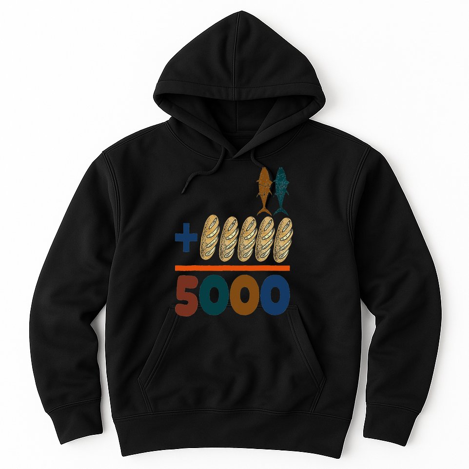 Jesus 2 Fishes 5 Breads 5000 Fed Hoodie