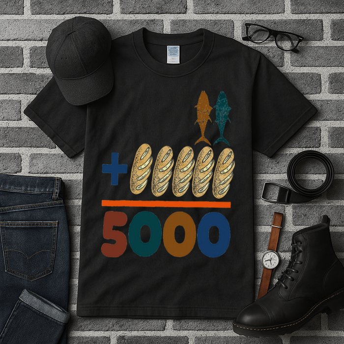 Jesus 2 Fishes 5 Breads 5000 Fed Tall T-Shirt