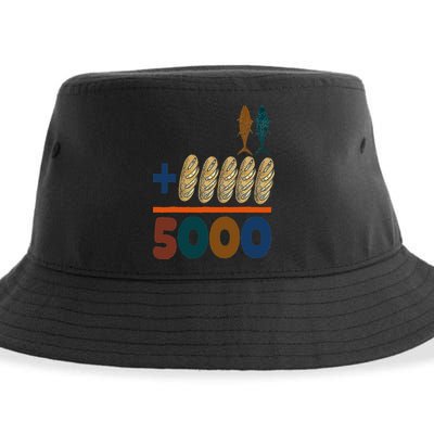 Jesus 2 Fishes 5 Breads 5000 Fed Sustainable Bucket Hat