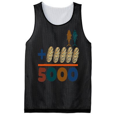 Jesus 2 Fishes 5 Breads 5000 Fed Mesh Reversible Basketball Jersey Tank