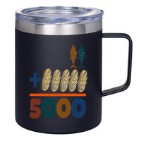 Jesus 2 Fishes 5 Breads 5000 Fed 12oz Stainless Steel Coffee Mug