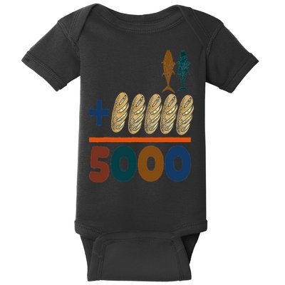 Jesus 2 Fishes 5 Breads 5000 Fed Baby Bodysuit