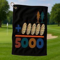 Jesus 2 Fishes 5 Breads 5000 Fed Golf Towel