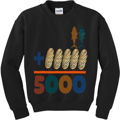 Jesus 2 Fishes 5 Breads 5000 Fed Kids Sweatshirt