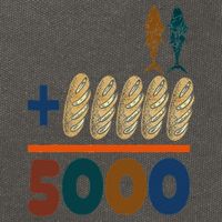 Jesus 2 Fishes 5 Breads 5000 Fed Cotton Canvas Backpack