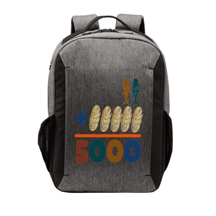Jesus 2 Fishes 5 Breads 5000 Fed Vector Backpack