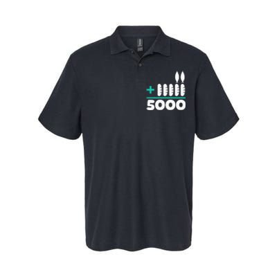 Jesus 2 Fishes 5 Breads 5000 Chosen Against The Current Softstyle Adult Sport Polo