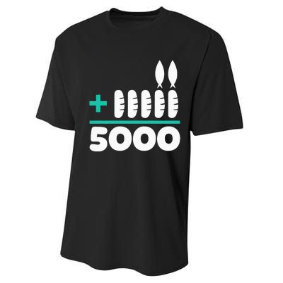 Jesus 2 Fishes 5 Breads 5000 Chosen Against The Current Performance Sprint T-Shirt