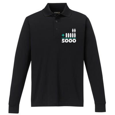 Jesus 2 Fishes 5 Breads 5000 Chosen Against The Current Performance Long Sleeve Polo