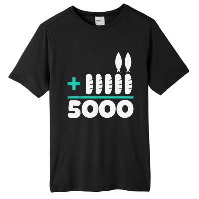 Jesus 2 Fishes 5 Breads 5000 Chosen Against The Current Tall Fusion ChromaSoft Performance T-Shirt